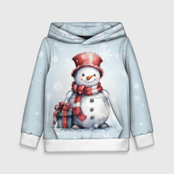 Детская толстовка 3D New Year's cute snowman