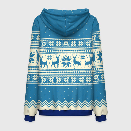 Мужская толстовка 3D Sweater with deer on a blue background, цвет синий - фото 2
