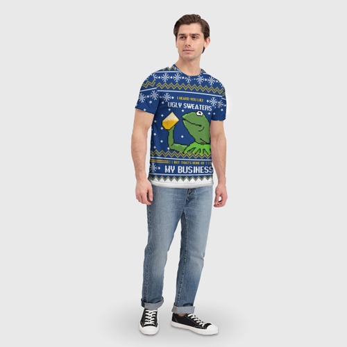 Мужская футболка 3D I heard you like ugly sweaters, цвет 3D печать - фото 5