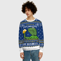 Мужской свитшот 3D I heard you like ugly sweaters - фото 2