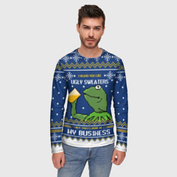 Мужской лонгслив 3D I heard you like ugly sweaters - фото 2