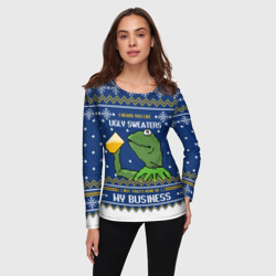 Женский лонгслив 3D I heard you like ugly sweaters - фото 2