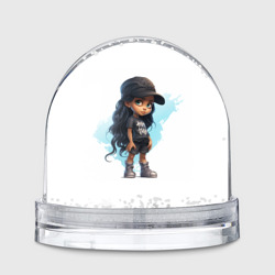Игрушка Снежный шар Девочка из нейросети