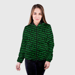 Женская куртка 3D Никаких брендов зелёный - фото 2