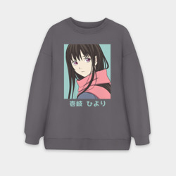Женский свитшот oversize без начеса хлопок Ики Хиёри