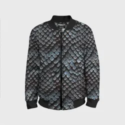 Детский бомбер 3D Паттерн чешуя дракона