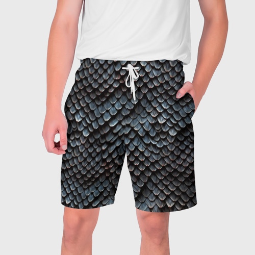 Мужские шорты 3D с принтом Паттерн чешуя дракона, вид спереди #2