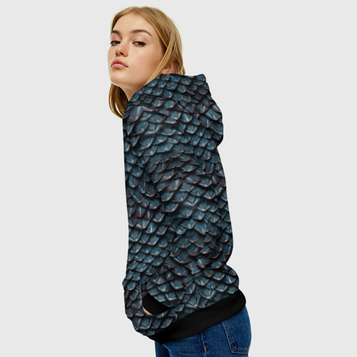 Женская толстовка 3D Dragon scale pattern, цвет 3D печать - фото 5