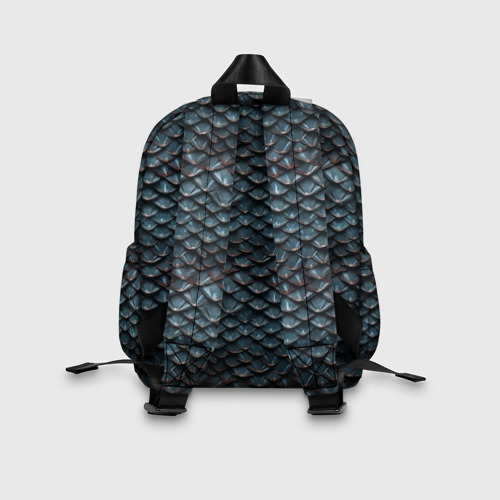 Детский рюкзак 3D с принтом Dragon scale pattern, вид сзади #2