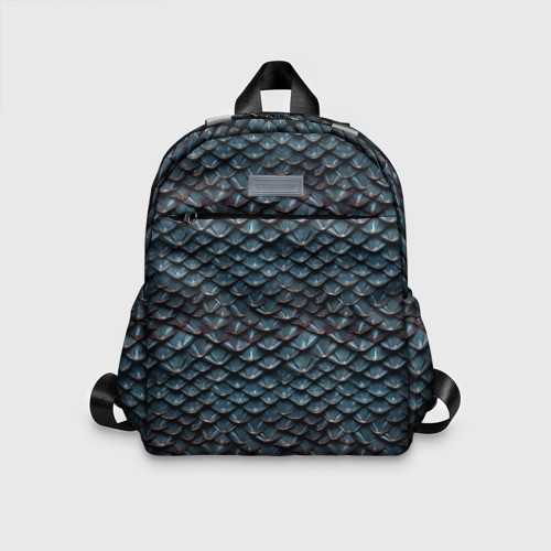 Детский рюкзак 3D с принтом Dragon scale pattern, вид спереди #2