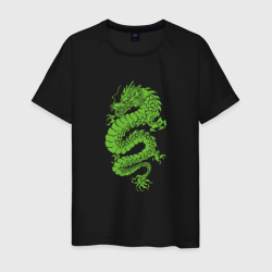 Мужская футболка хлопок Dragon in light green