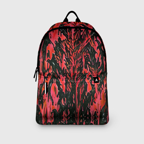 Рюкзак 3D с принтом Демонический доспех красный, вид сбоку #3