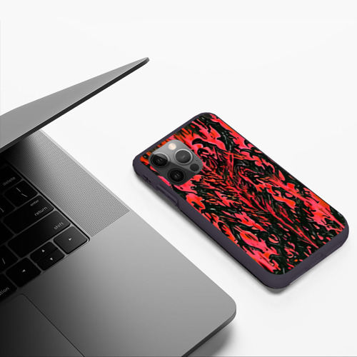 Чехол для iPhone 12 Pro с принтом Демонический доспех красный, фото #4