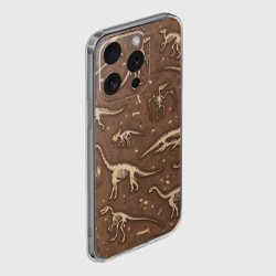 Чехол для iPhone 15 Pro Max силиконовый с защитой камеры Dinosaurs bones - фото 2