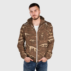 Мужская ветровка 3D Dinosaurs bones - фото 2