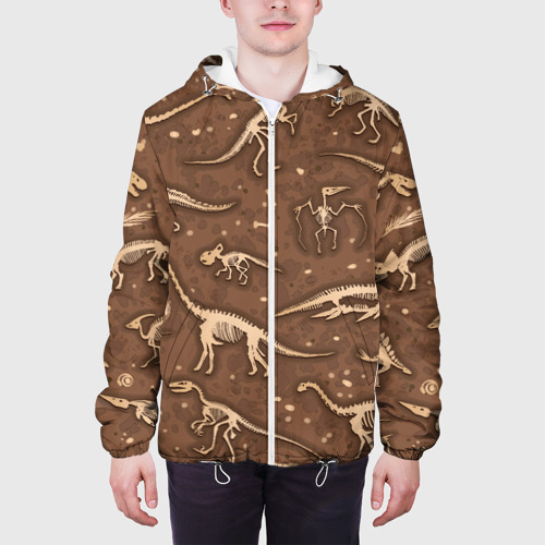 Мужская куртка 3D Dinosaurs bones, цвет 3D печать - фото 4