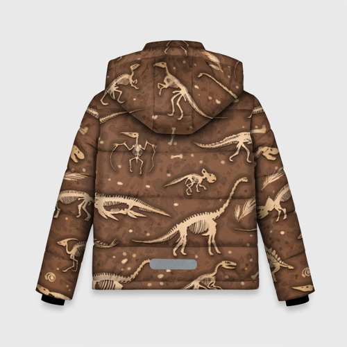 Зимняя куртка для мальчиков 3D с принтом Dinosaurs bones, вид сзади #1