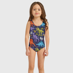 Детский купальник 3D Мультяшные динозавры 