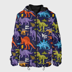 Мужская куртка 3D Мультяшные динозавры 