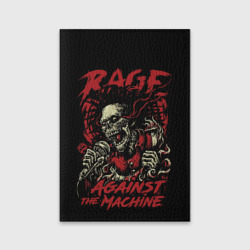 Обложка для паспорта матовая кожа Rage Against - skeleton