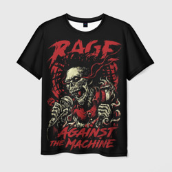 Мужская футболка 3D Rage Against - skeleton