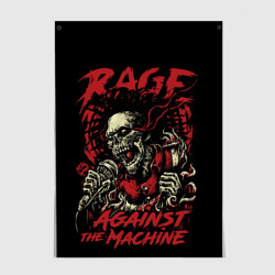 Постер Rage Against - skeleton