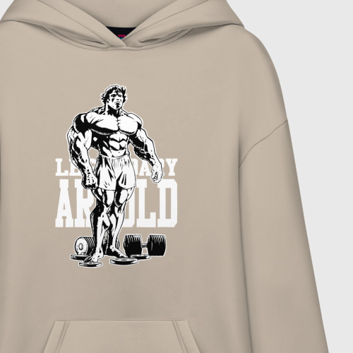 Худи SuperOversize хлопок Legendary Arnold - comix style , цвет миндальный - фото 3