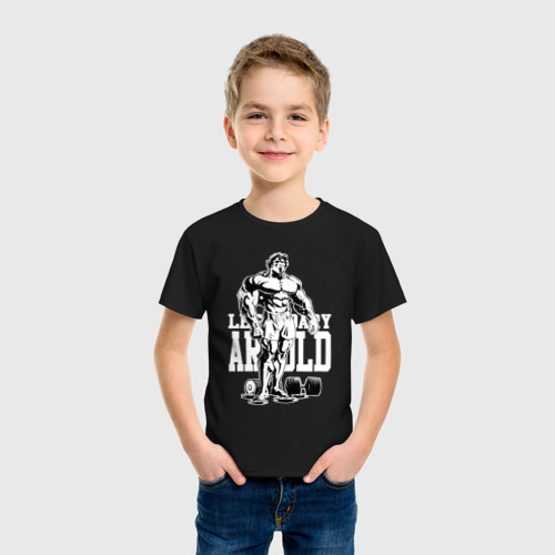 Детская футболка хлопок Legendary Arnold - comix style , цвет черный - фото 3