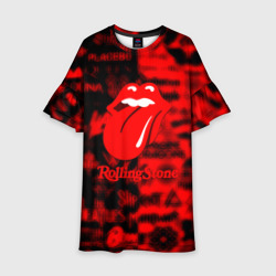 Детское платье 3D Rolling Stones logo групп