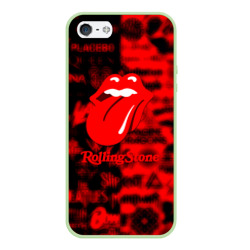 Чехол для iPhone 5/5S матовый Rolling Stones logo групп