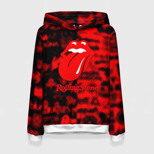 Женская толстовка 3D Rolling Stones logo групп, цвет 3D печать