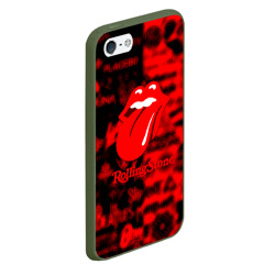 Чехол для iPhone 5/5S матовый Rolling Stones logo групп - фото 2