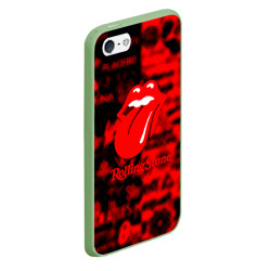 Чехол для iPhone 5/5S матовый Rolling Stones logo групп - фото 2