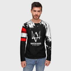 Мужской лонгслив 3D Watch dogs краски - фото 2