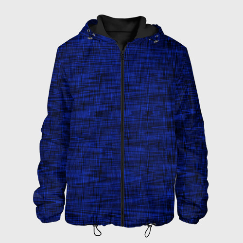 Мужская куртка 3D с принтом Тёмно-синий текстура, вид спереди #2