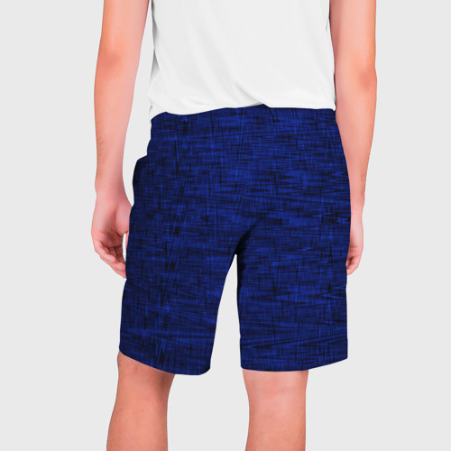 Мужские шорты 3D с принтом Тёмно-синий текстура, вид сзади #1