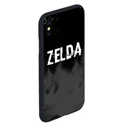 Чехол для iPhone XS Max матовый Zelda glitch на темном фоне посередине - фото 2