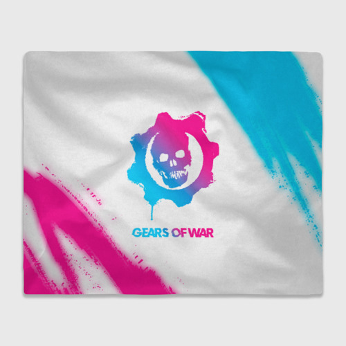 Плед 3D Gears of War neon gradient style, цвет 3D (велсофт)