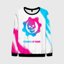 Мужской свитшот 3D Gears of War neon gradient style