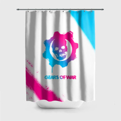 Штора 3D для ванной Gears of War neon gradient style