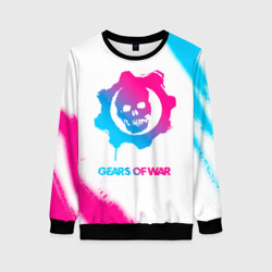 Женский свитшот 3D Gears of War neon gradient style