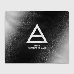 Плед 3D Thirty Seconds to Mars glitch на темном фоне