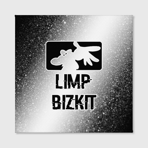 Холст квадратный Limp Bizkit glitch на светлом фоне, цвет 3D печать - фото 2