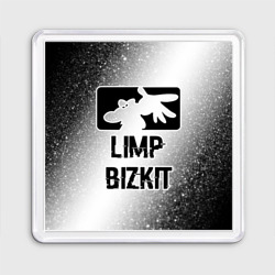 Магнит 55*55 Limp Bizkit glitch на светлом фоне