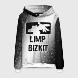 Мужская толстовка 3D Limp Bizkit glitch на светлом фоне