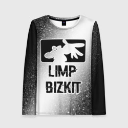 Женский лонгслив 3D Limp Bizkit glitch на светлом фоне