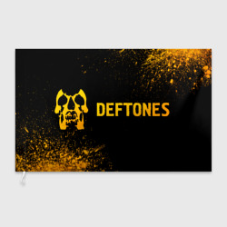 Флаг 3D Deftones - gold gradient по-горизонтали