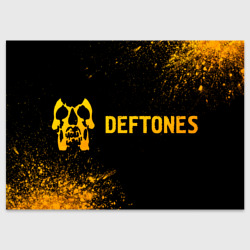 Поздравительная открытка Deftones - gold gradient по-горизонтали