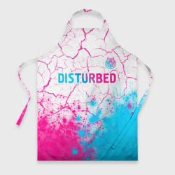 Фартук 3D Disturbed neon gradient style посередине