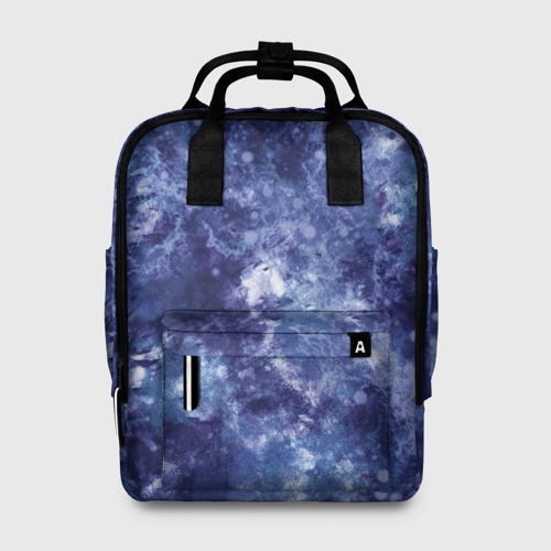 Женский рюкзак 3D с принтом Абстракция - sea blue, вид спереди #2